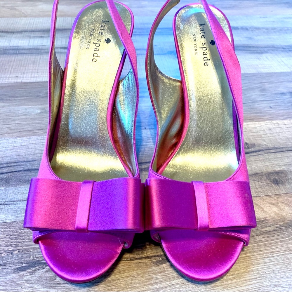 Kate Spade Pink Peep-toe Kitten Heel